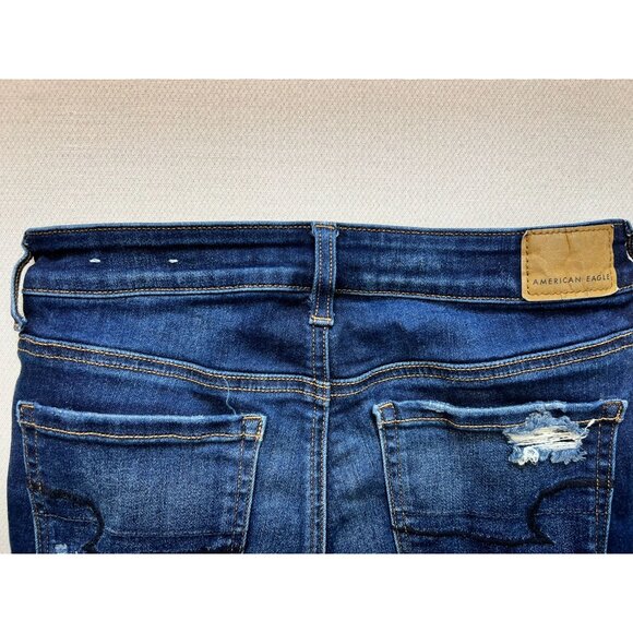 American Eagle Womens Distressed Denim Shorts Size 0 Blue Denim Casual Summer - Picture 9 of 11